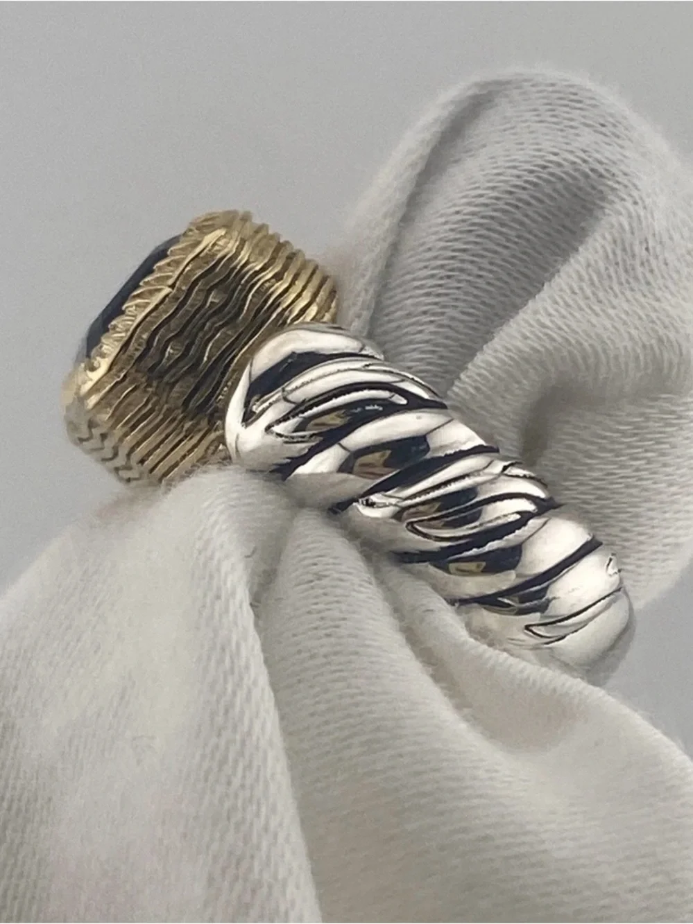 NIB 925 Silver Black Spinel Solitaire Ring Christian James by Scott Grimes Sz 6